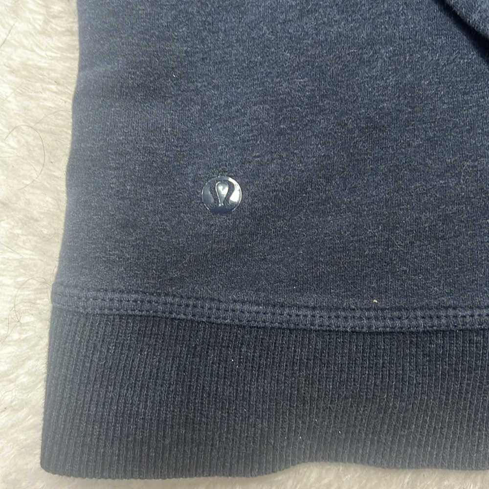 Lululemon Stressless Cowl Neck Funnel Hoodie Sweater (blue) - Picture 3 of 4